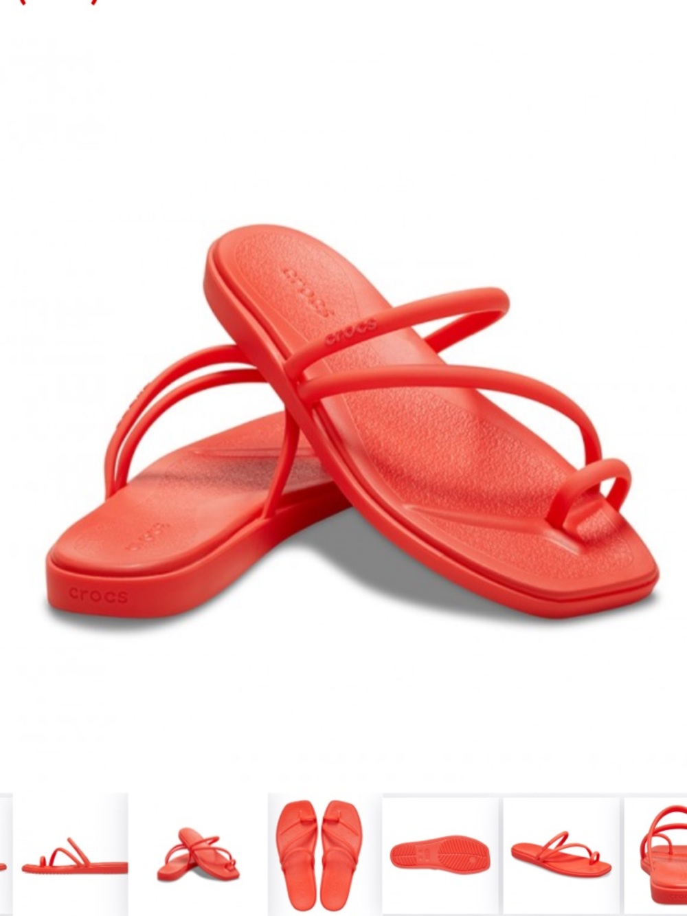 CROCS Miami Toe Loop Sandal in Starfish Red-Orange Flip